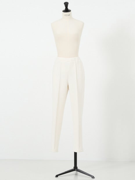 ポンチ裾ジップテーパードパンツ