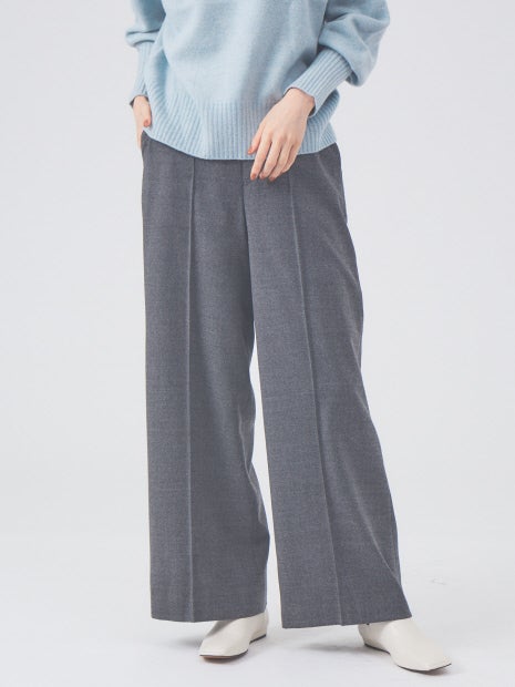 ハイウエストストレートワイドパンツ
