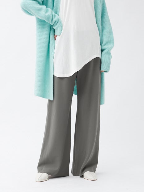 強撚ギャバフレアーパンツ