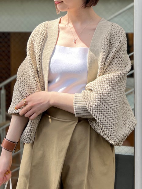 ストレッチリリヤーンニットボレロ