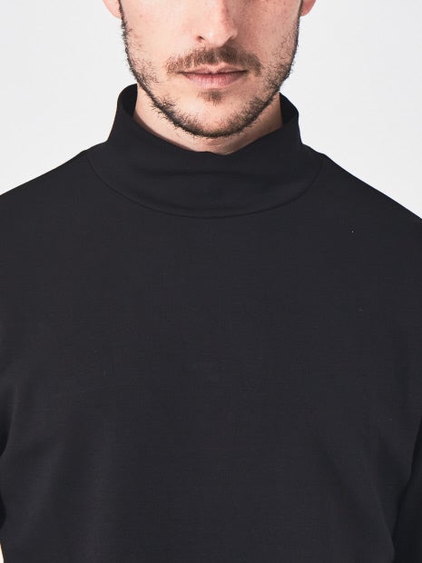 【定番人気】ポンチ 長袖 ハイネック ロング Tシャツ