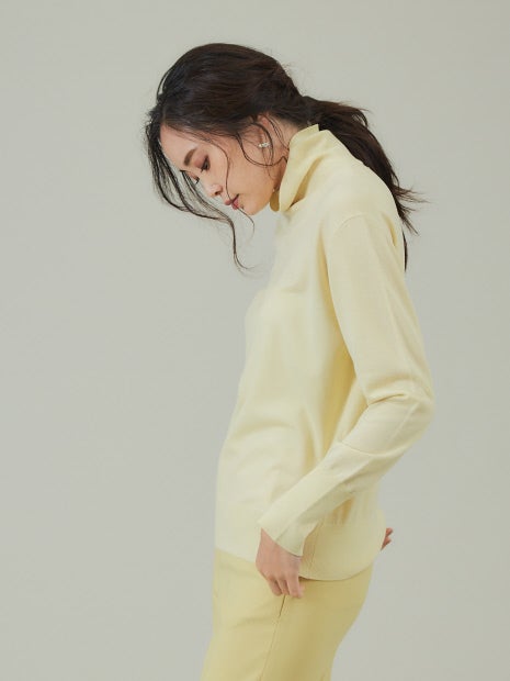 ハイゲージウールタートルニット