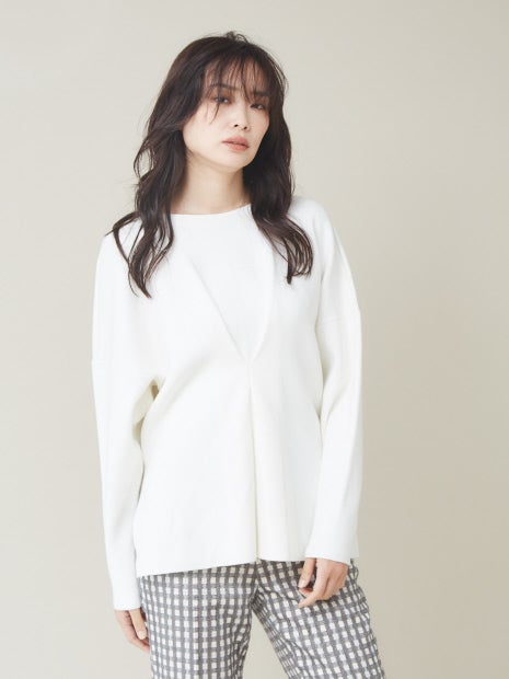 フロントタックニットプルオーバー