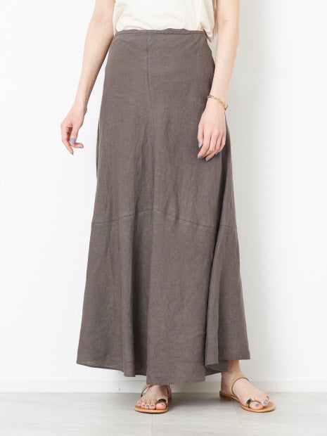 麻製品染マキシスカート