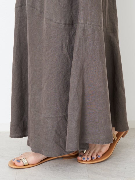 麻製品染マキシスカート