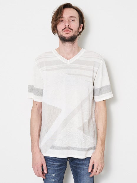 ポリエステルブークレー パッチワークニット