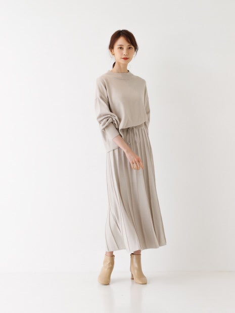 【セットアップ】ヘリンボーンスカート&プルオーバーセットアップ