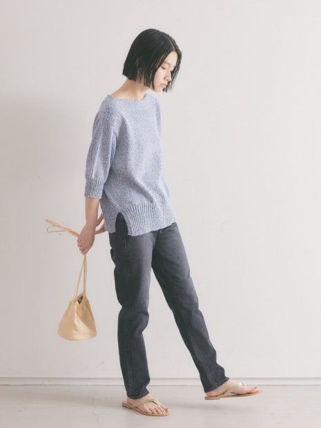 ギマコットンボートネックニット