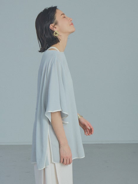 2WAYパイピングシフォンブラウス