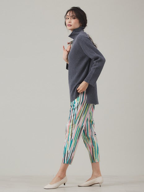 ウールセーブルリブタートルニット