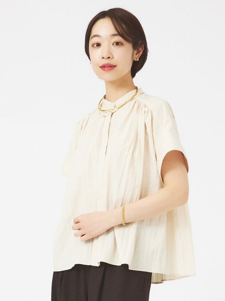 プリーツTブラウス