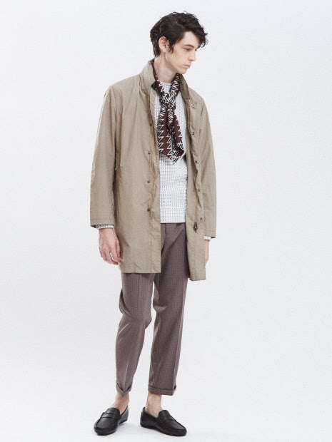 【Recency of Mine】ツイルストレッチ シャンブレー スモールチェックパンツ