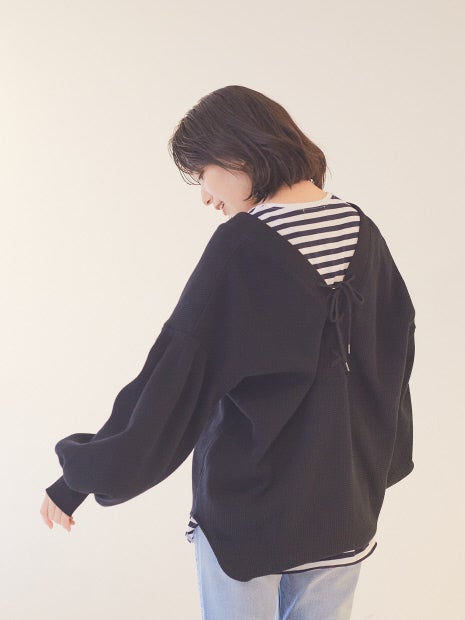 2WAYワッフルプルカーデ