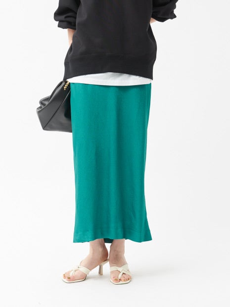 【COCUCA】サテンタイトスカート