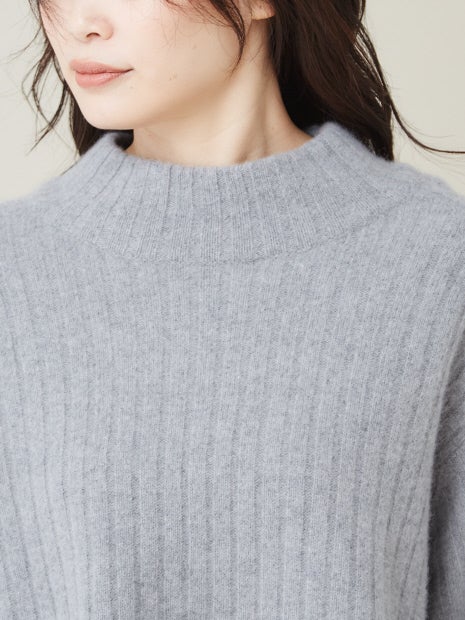 【定番】ウールクルーネックニットプルオーバー