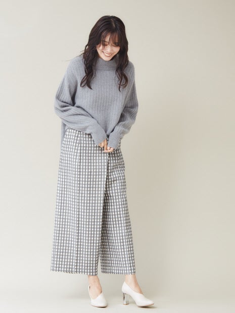 【定番】ウールクルーネックニットプルオーバー