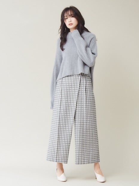 【定番】ウールクルーネックニットプルオーバー