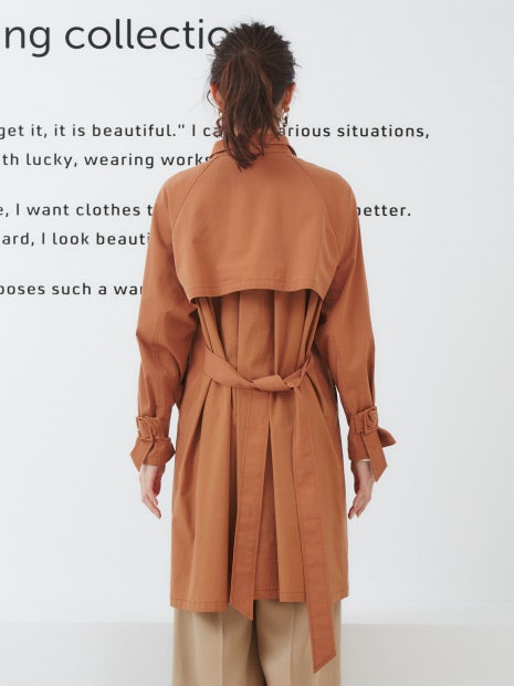 バックギャザーミドルコート