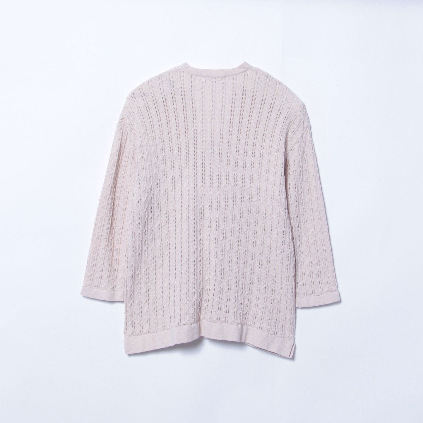 コットンブークレー Vネックニットカーディガン