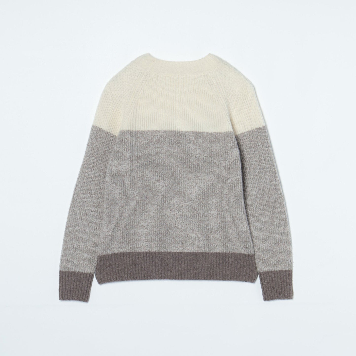 無染色ブロッキング ハイネックニットプルオーバー