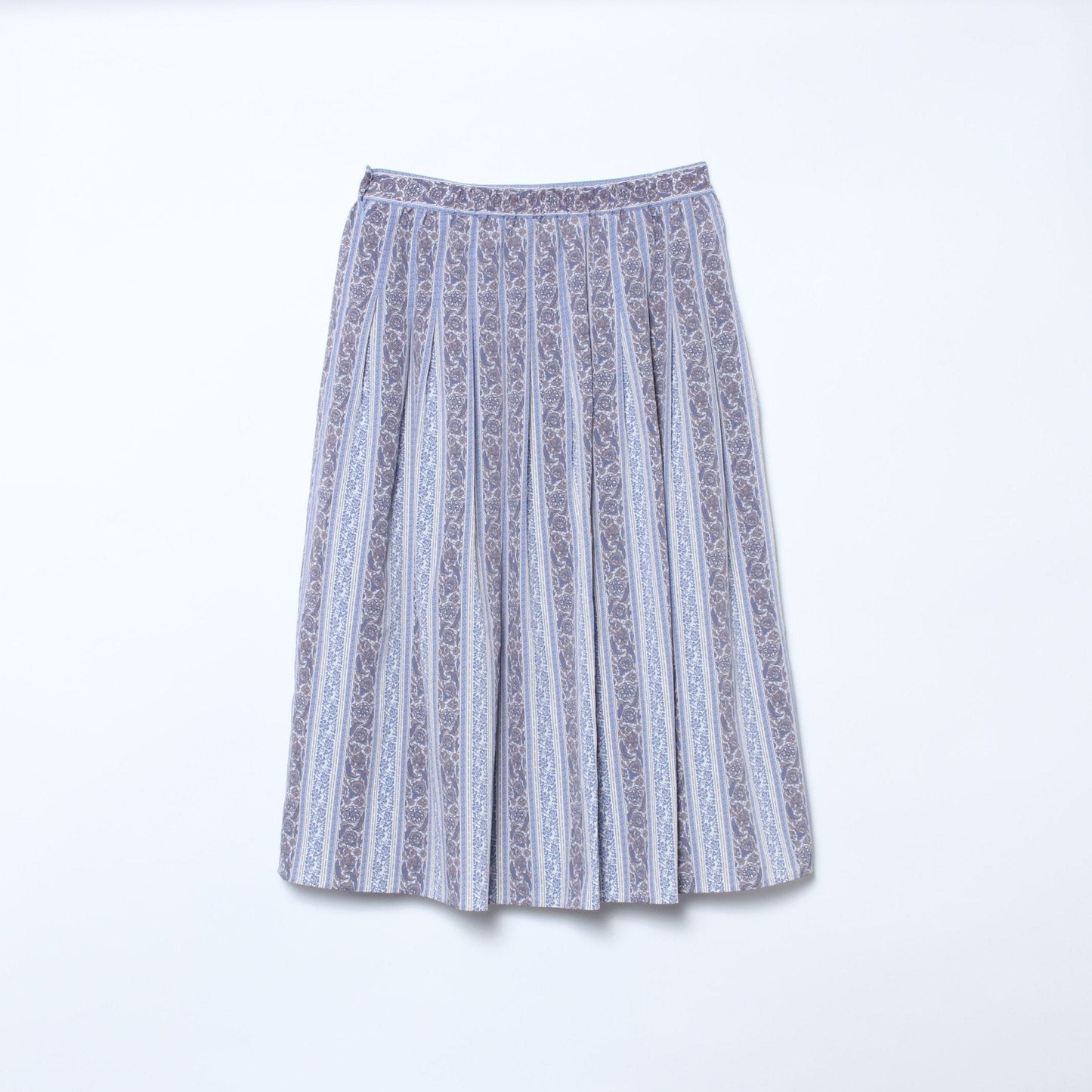 スパインフラワープリント タックフレアスカート