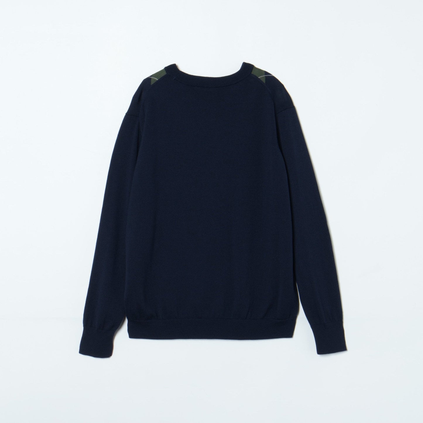 【L】【手洗い可能】ウォッシャブルウール アーガイルニットプルオーバー