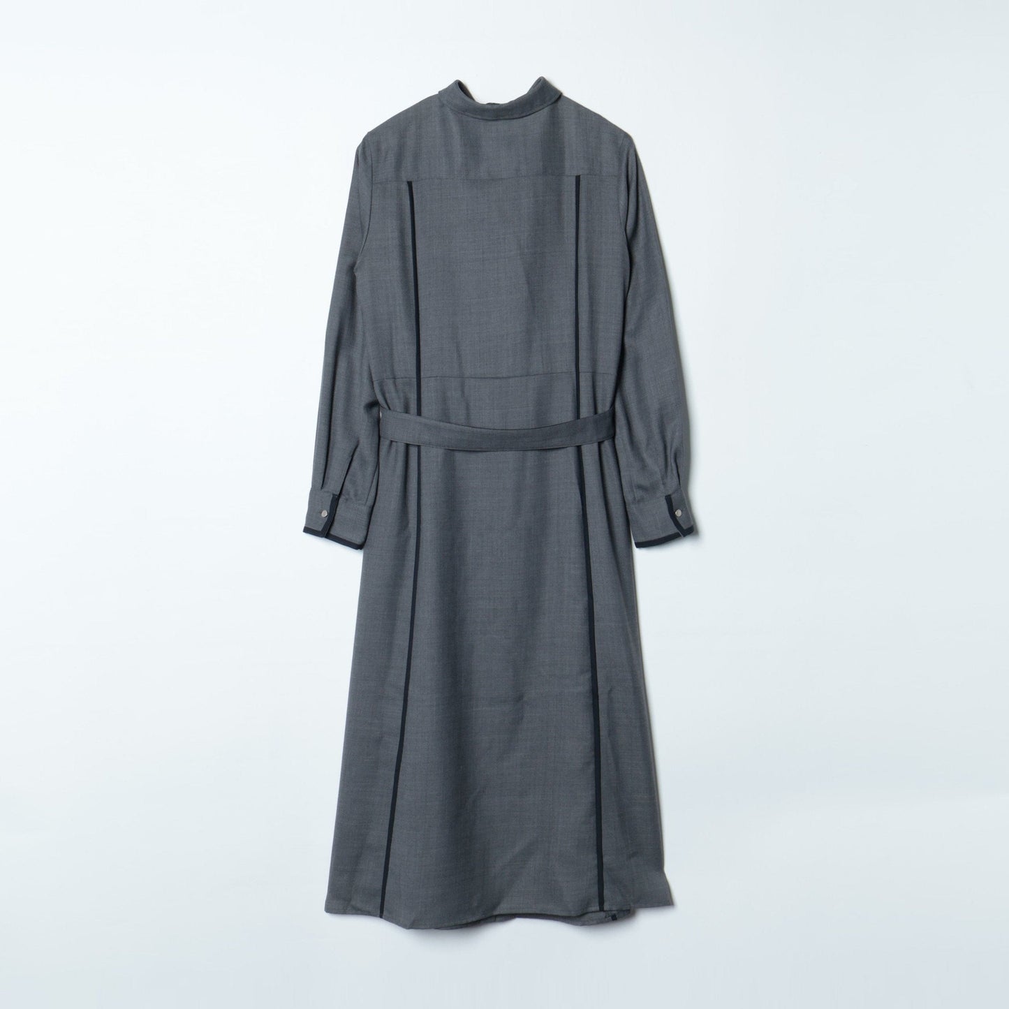 TWツイル ライン切替えシャツワンピース