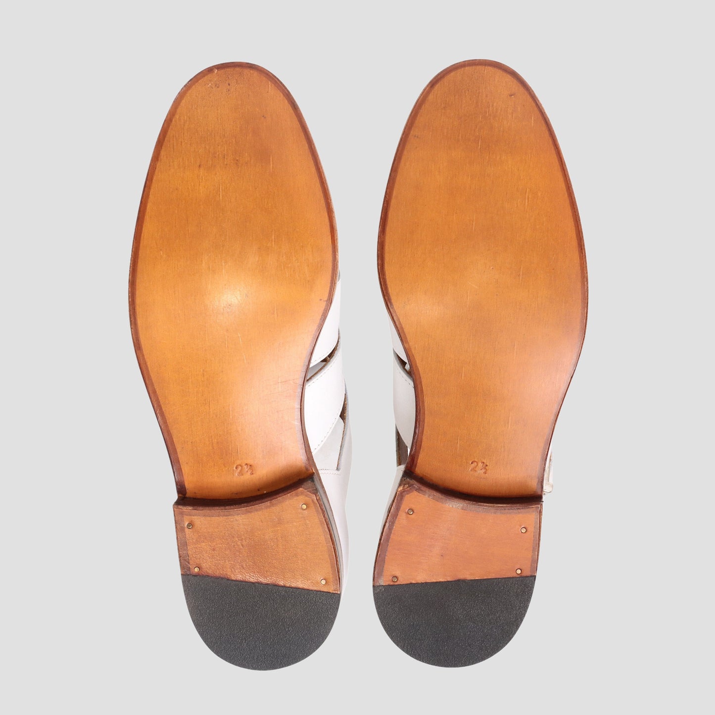 98850 / CALF / WHITE / LEATHER SOLE / UK2.5(21.5cm)