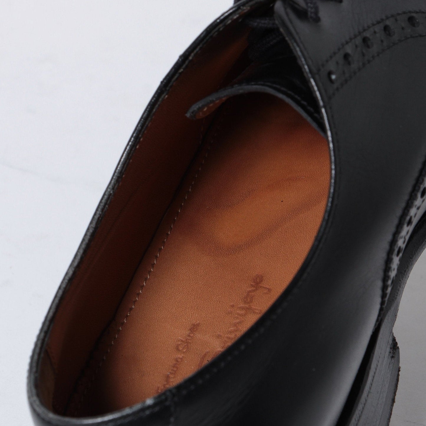 98409 / CALF / BLACK / LEATHER SOLE / UK6.5(25.0cm)