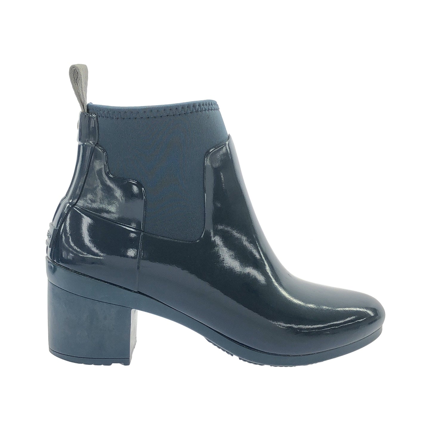 レディース リファインド グロス ミッド ヒール ブーツ