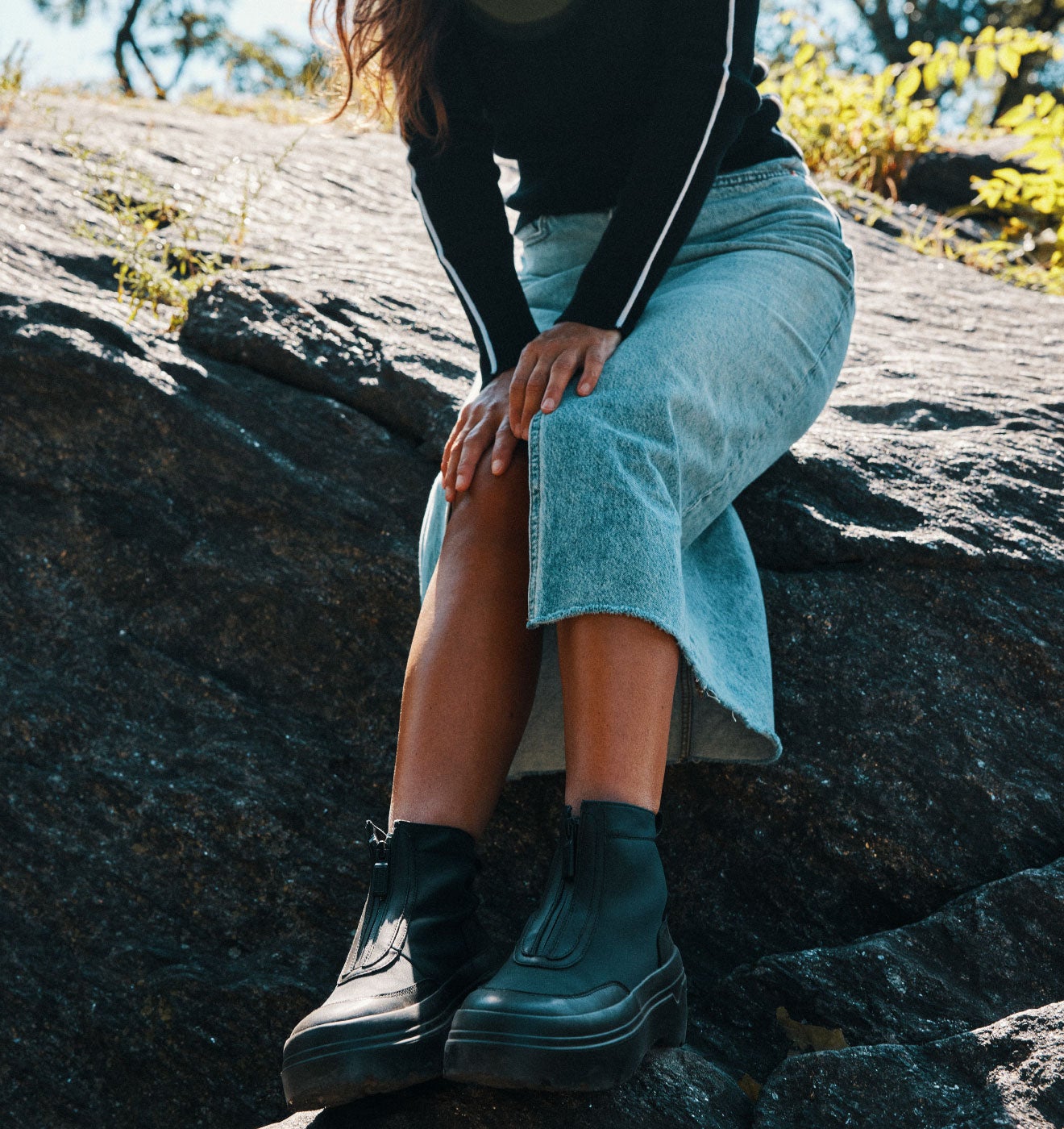 WOMENS EXPLORER ANKLE ZIP FLATFORM BOOT