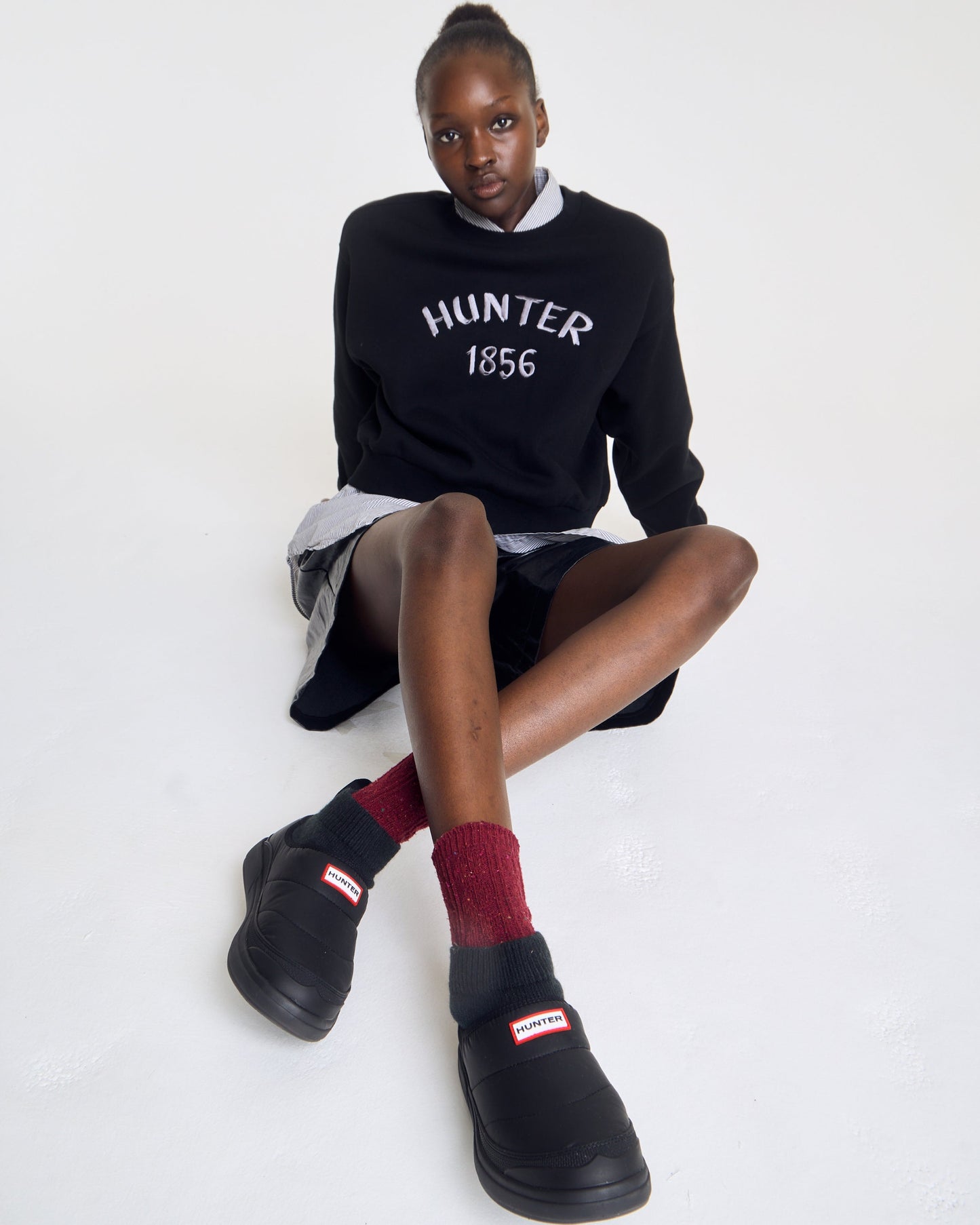 レディース イン/アウト ニッティド カフ スリッパ― ブーツ