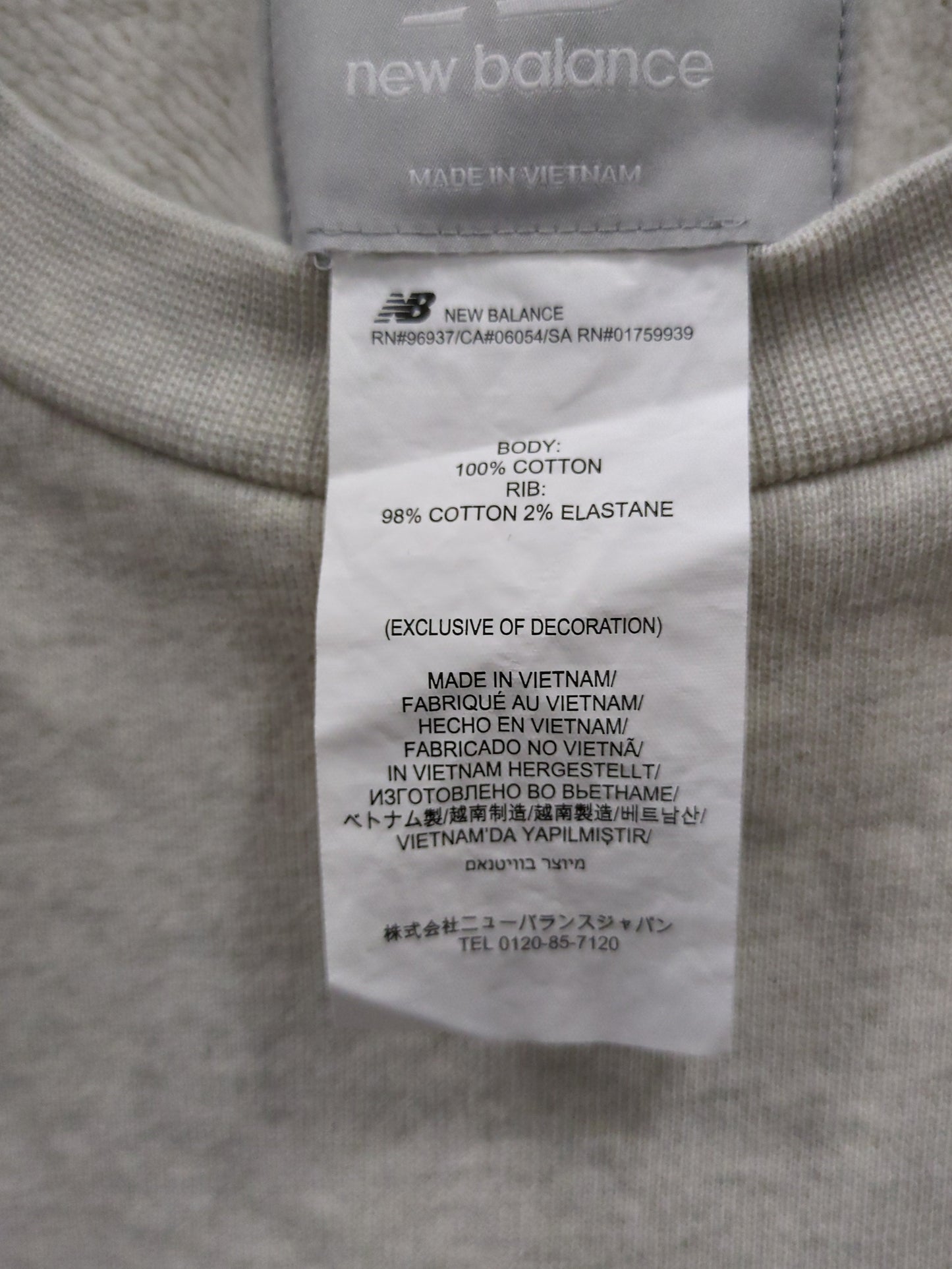 NB Grey クルースウェットシャツ