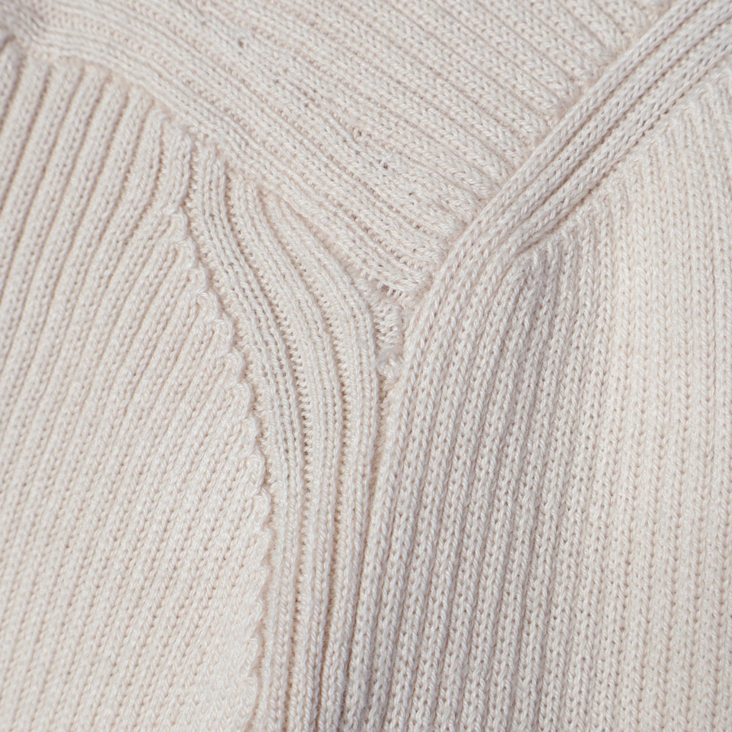 quaranciel:〈手洗い可能〉コットン スクエアネック リブ ニット