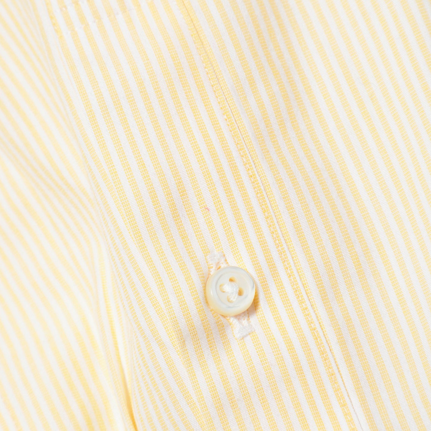 SD: イージーアイロン イエロー ストライプ ホリゾンタル シャツ