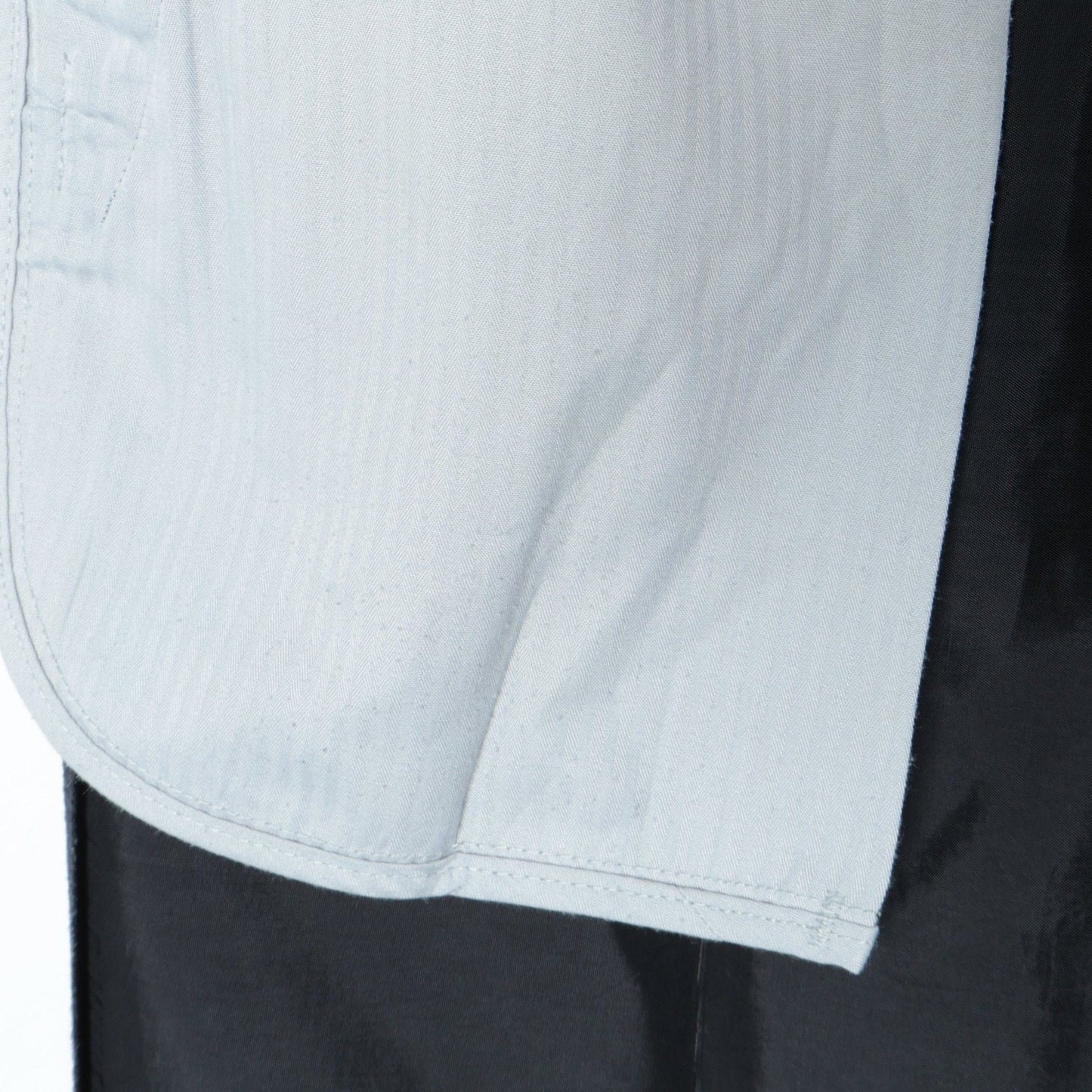 SD: フラノ ノープリーツ メランジ ピンヘッド パンツ(ダークグレー)