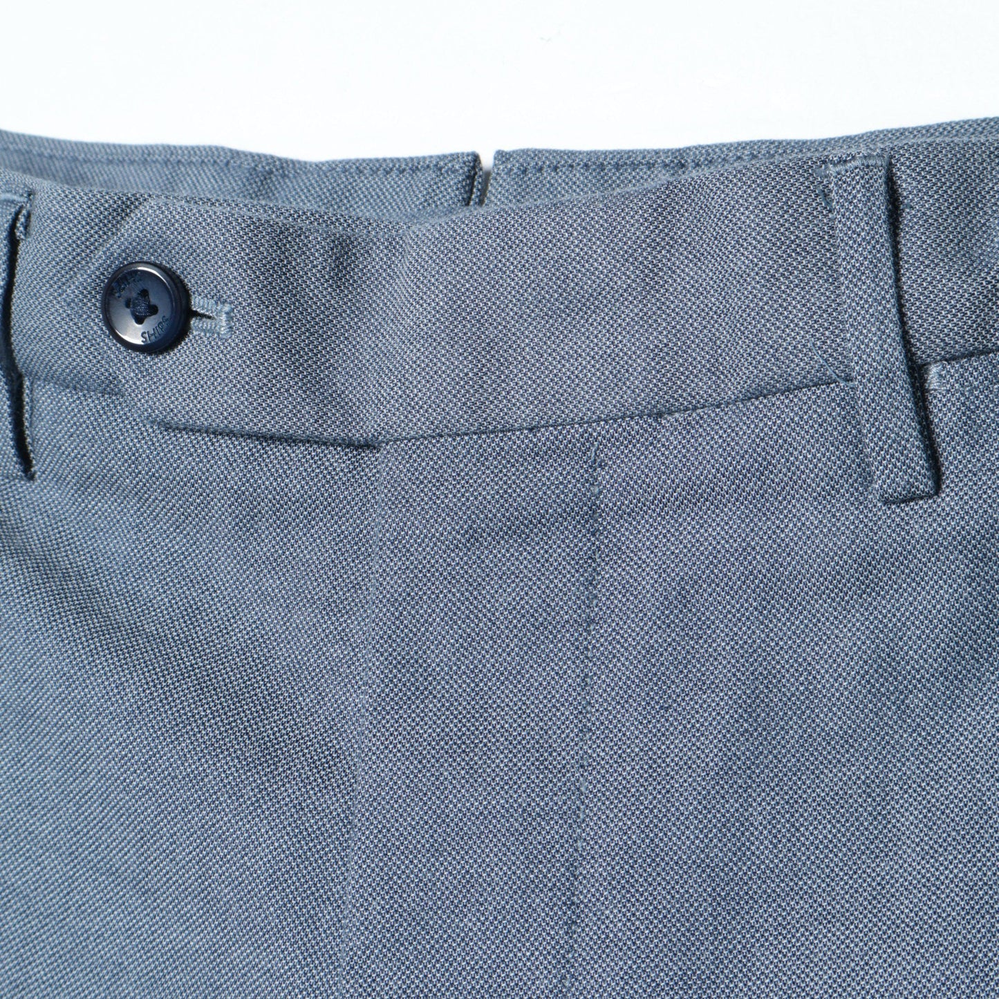 SD: 【ノープリーツ】 コットン ソリッド バーズアイ ドレス パンツ (スカイブルー)