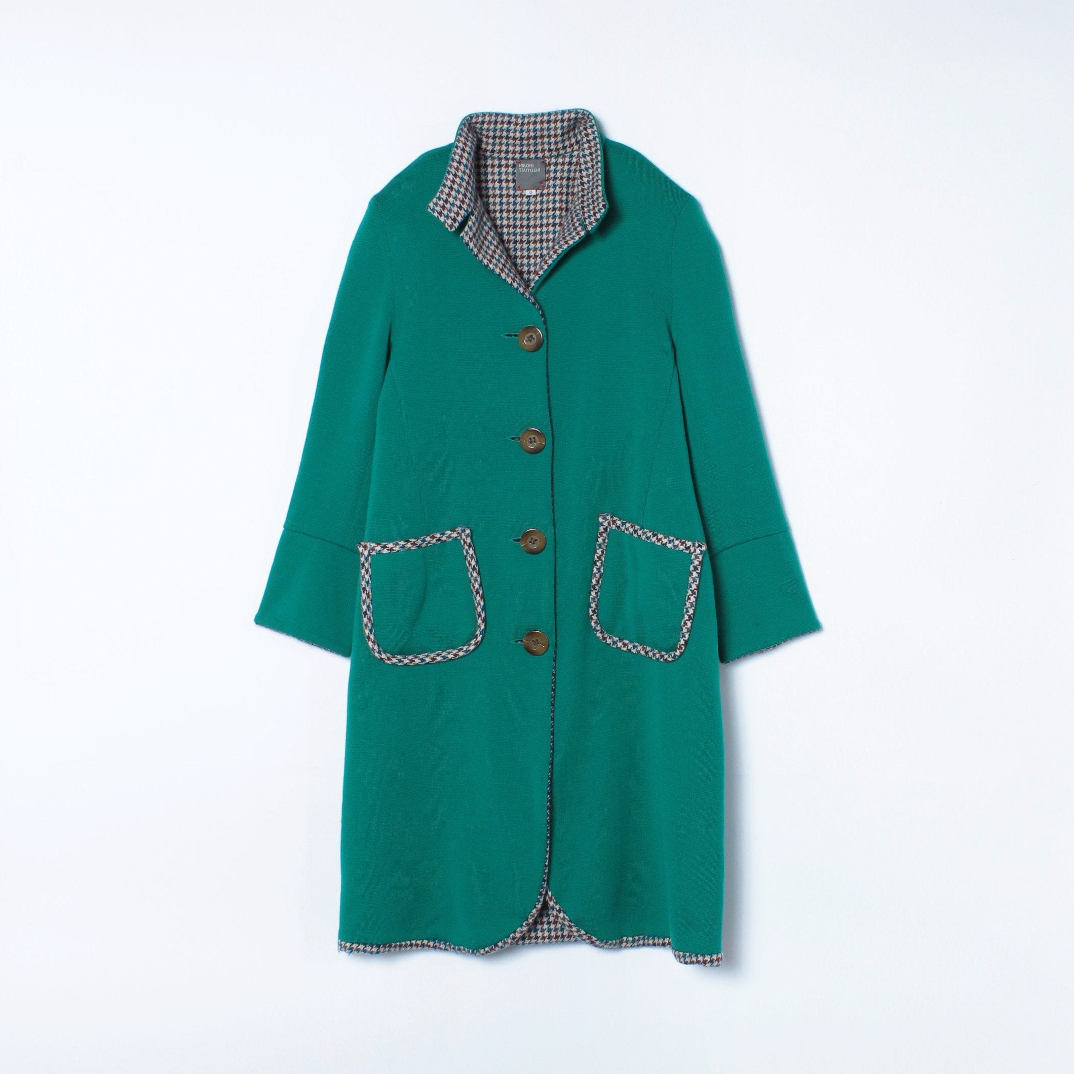 【完売品】HIROMI TSUYOSHI ヘビーニットコート　グリーン HIROMI TSUYOSHI:コート / ONE SIZE / グリーン – ReLIKE