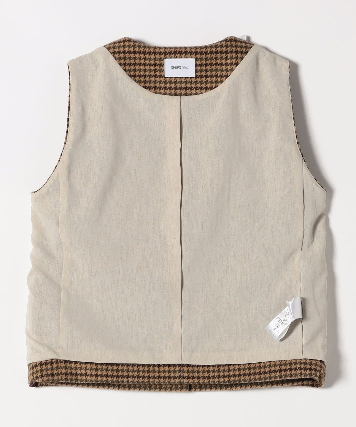 SHIPS any: cafissi ハウンドトゥース コンパクト ジレ