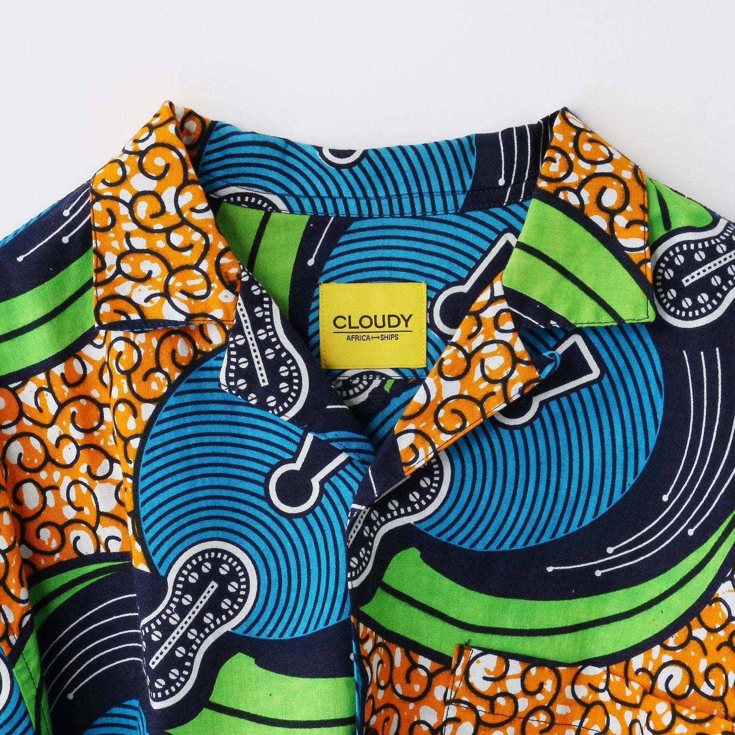 【SHIPS別注】CLOUDY: バティック オープンカラー シャツ