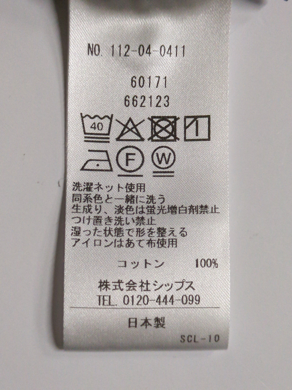 SHIPS: コットン ハイゲージ ポンチ ライト ロングスリーブ Tシャツ