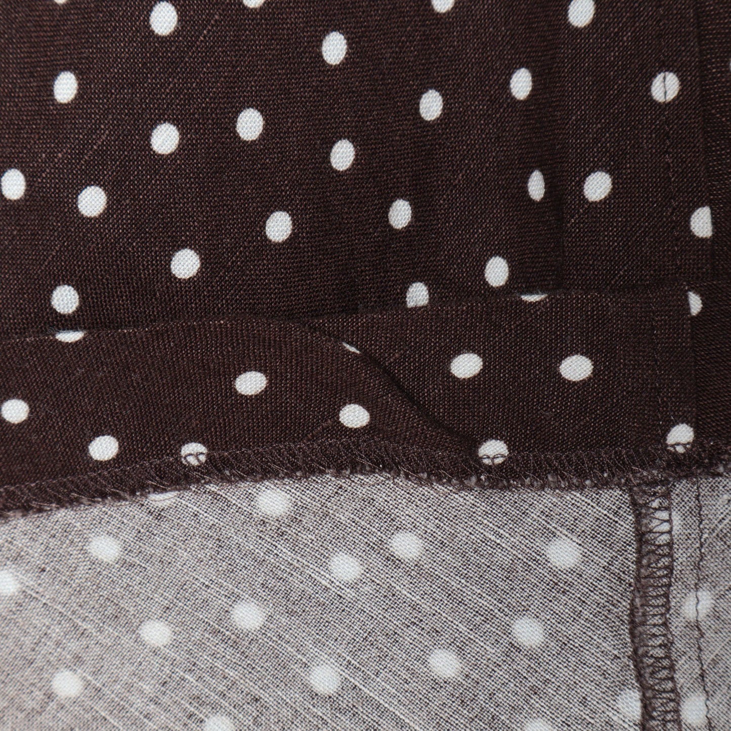 〈手洗い可能〉リネンレーヨンドット/ソリッドセミフレアスカート