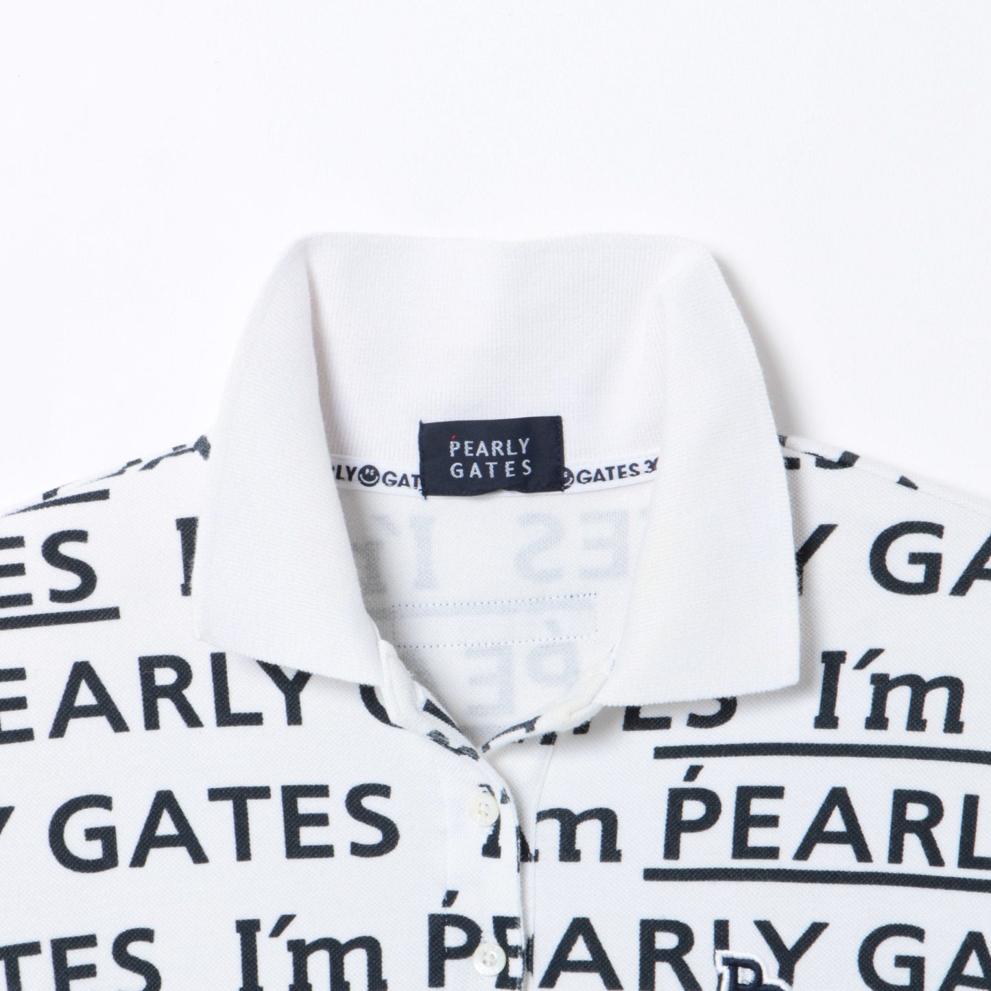 カノコ ダブル フェイス 半袖 ポロワンピース <I’m PEARLY GATESロゴプリント>