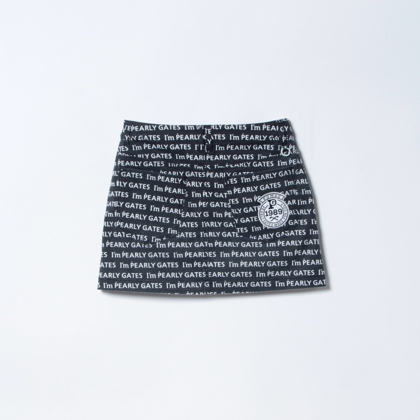 ドビーストレッチ ミニスカート <I'm PEARLY GATESロゴプリント>