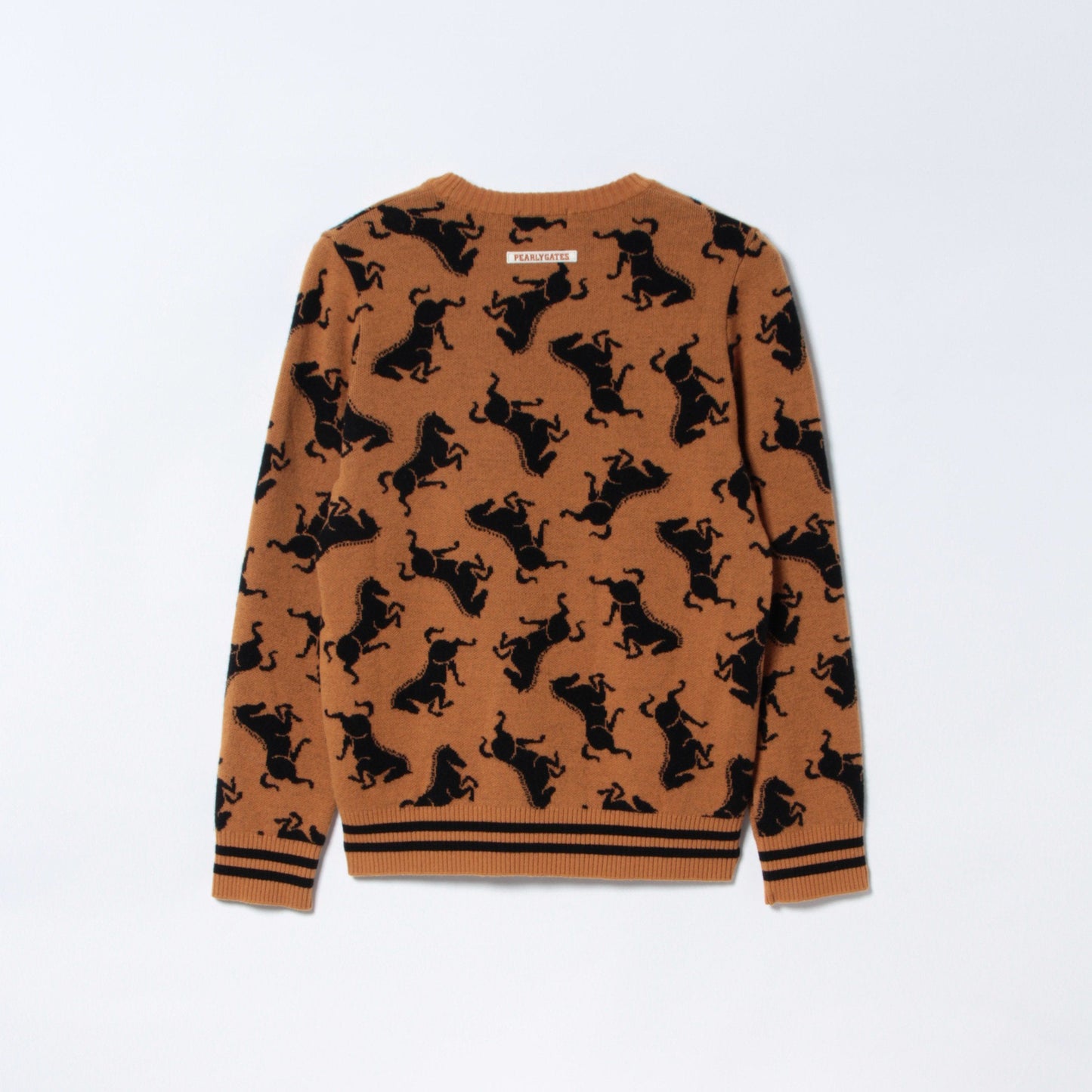 馬柄ジャガード クルーネックニット プルオーバー