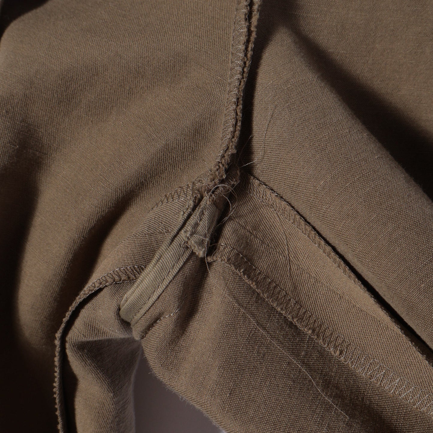 LINEN COTTON TWILL TROUSERS
