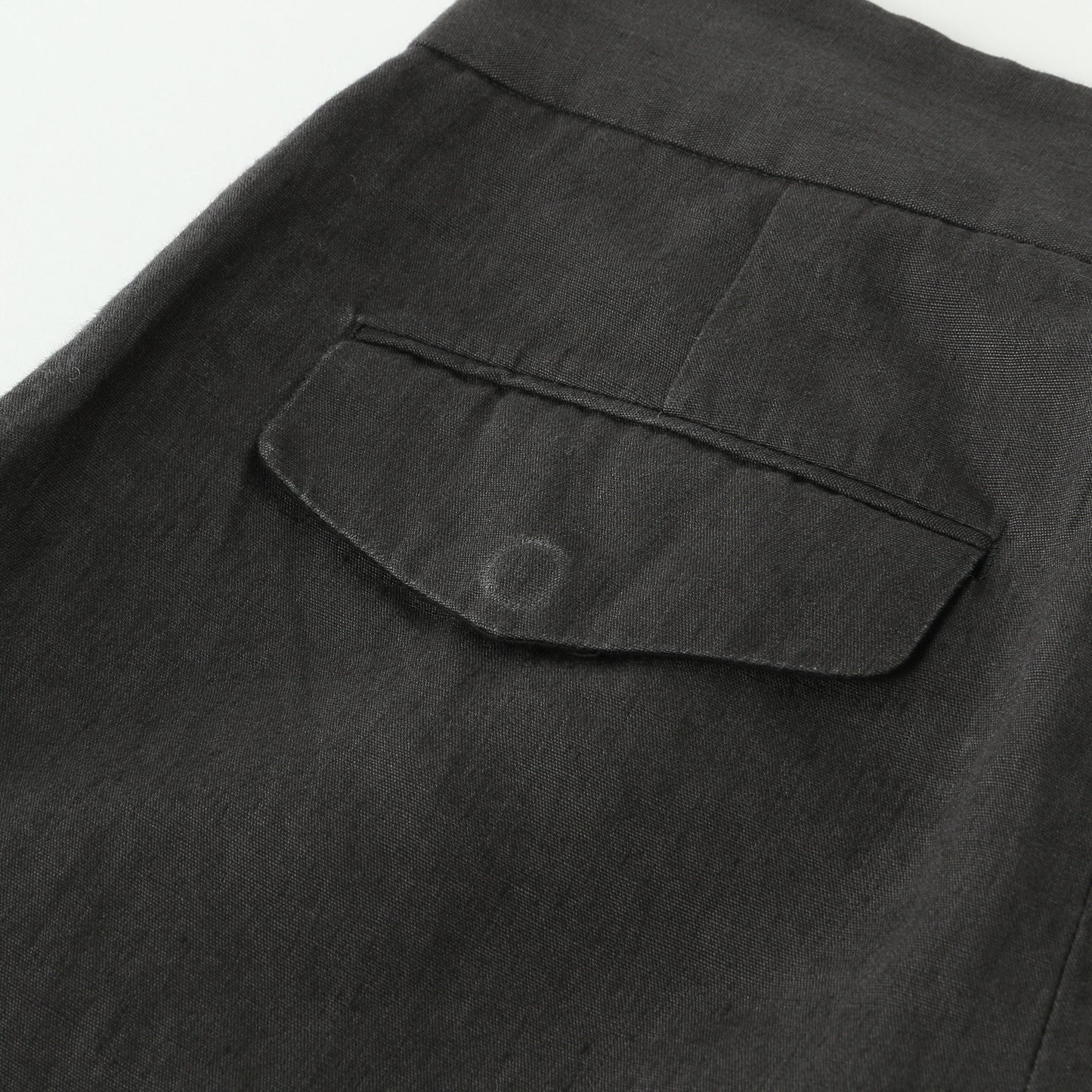 COATED LINEN PLAINWEAVE TROUSERS