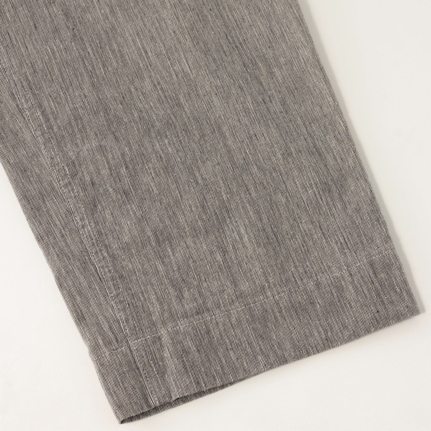 IRREGULAR END ON END COTTON LINEN TROUSERS