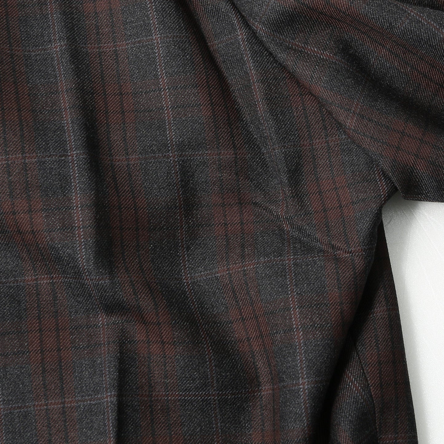 PLAID WOOL TROUSERS