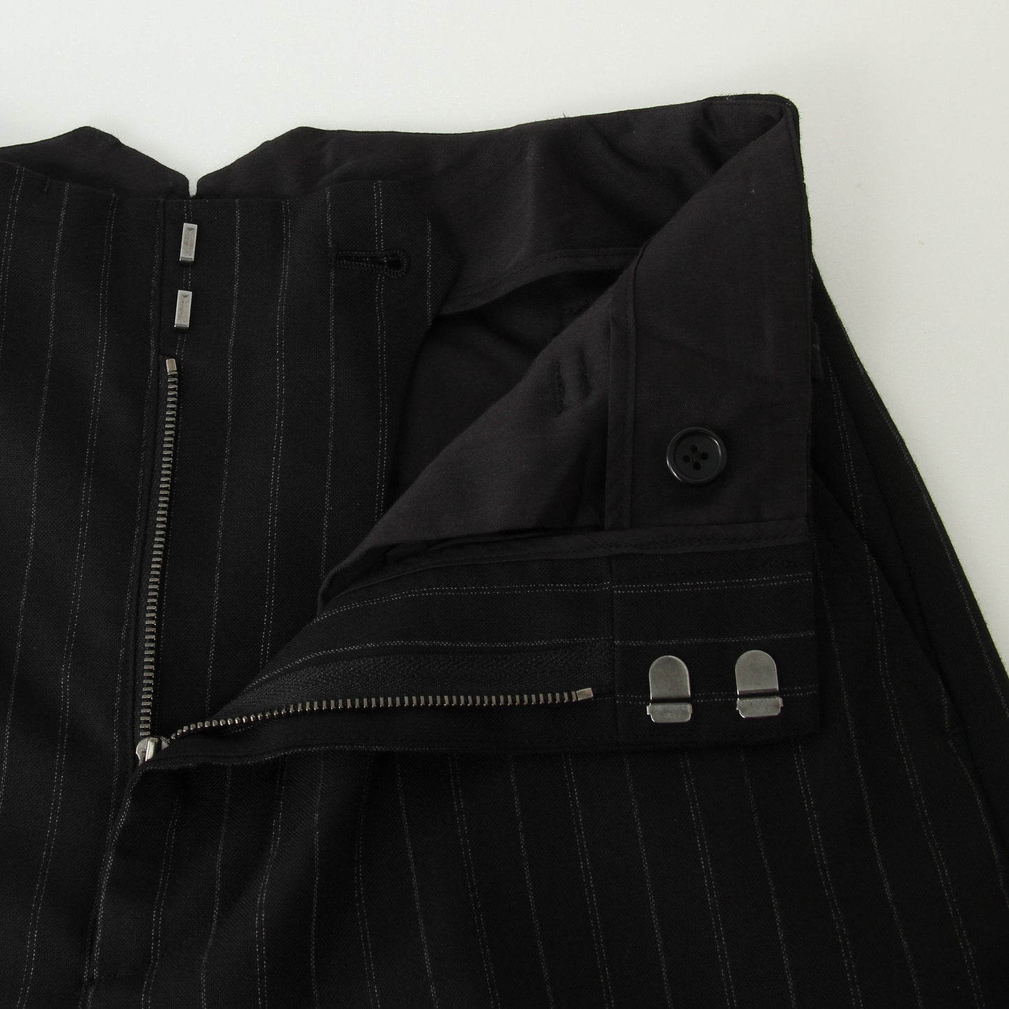 STRIPE WOOL PLAINWEAVE TROUSERS